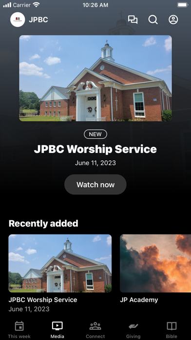 Jackson Park Baptist Church NC Screenshot