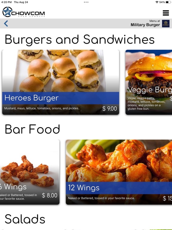 Chowcom iPad screenshot 1 - Food & Drink app