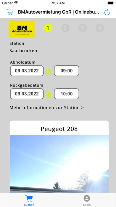 BM Autovermietung Screenshot