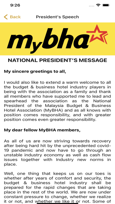 MyBHA Connect Screenshot