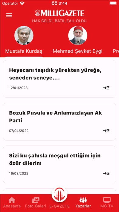 Milli Gazete Avrupa Screenshot