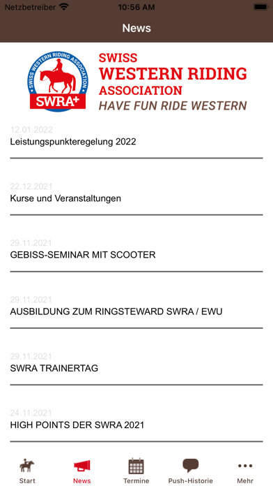 Swiss Western Riding Ass. Screenshot