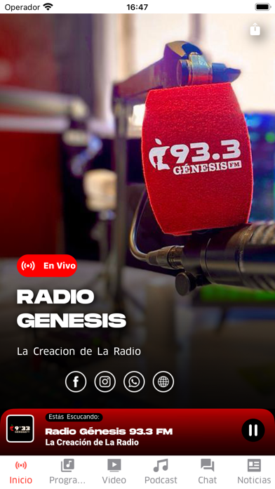 Radio Génesis 93.3 FM Screenshot