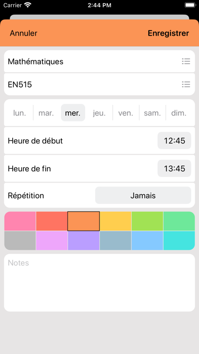 Screenshot #3 pour Emploi du temps d'étudiant