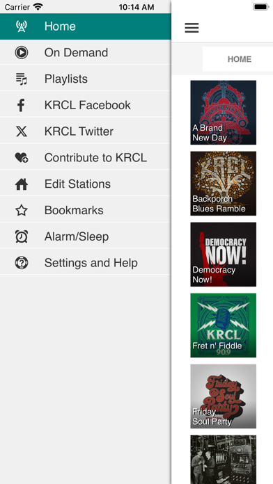 KRCL Public Radio App Screenshot