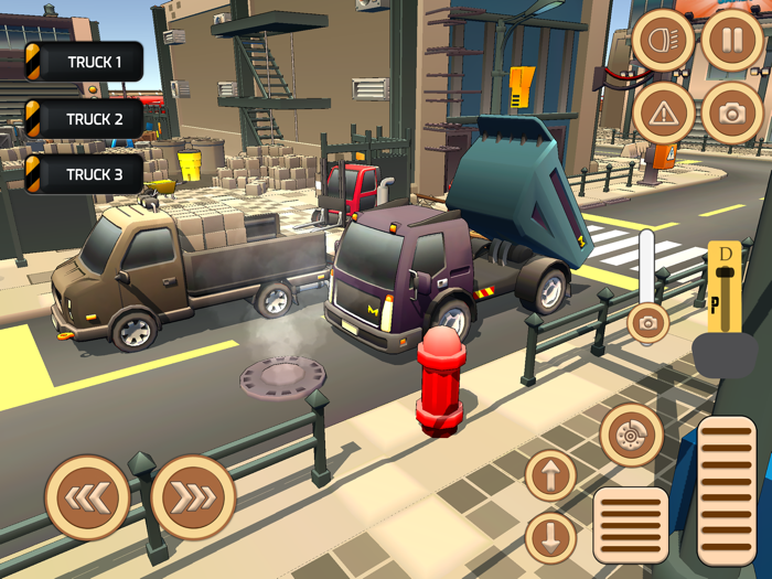 Cartoon Truck And Forklift