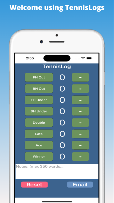 TennisLogs Screenshot