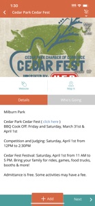 Visit Cedar Park screenshot #5 for iPhone