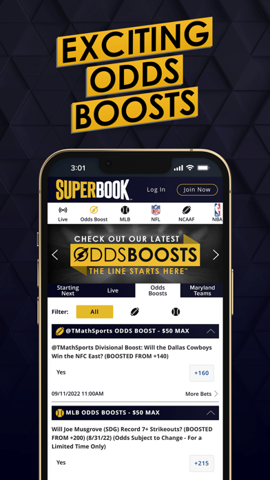 SuperBook Sports Maryland Screenshot