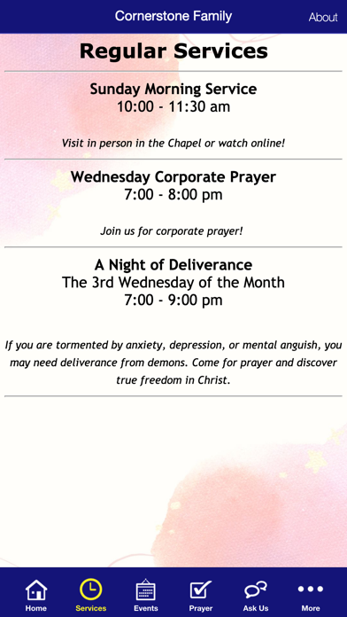 Screenshot 2 of Cornerstone Family App