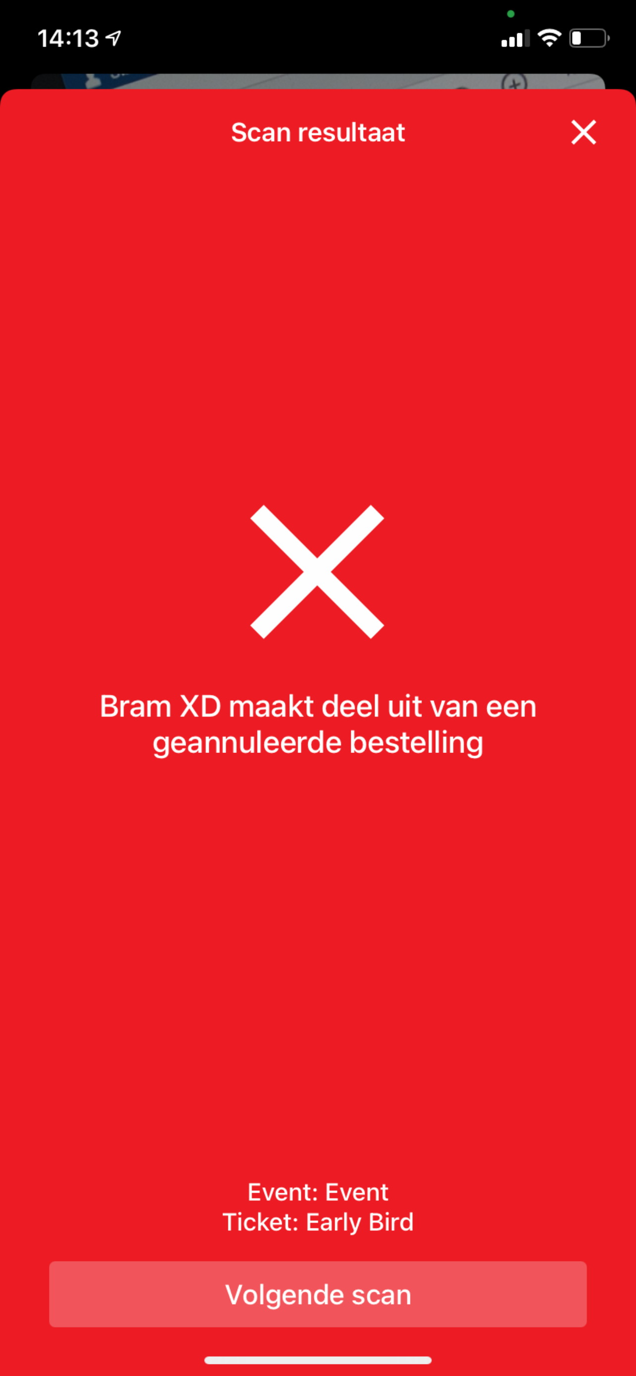 XD Ticket Scanner