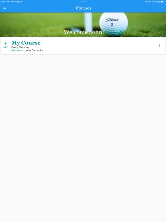 Golfers and Commissioners App iPad screenshot 1 - Sports app