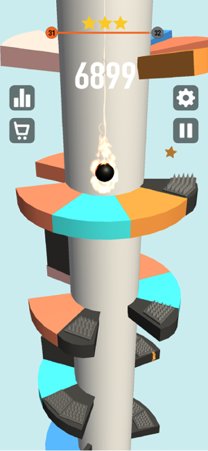 ‎Captura de tela do Helix Jumper Spiral Ball Games