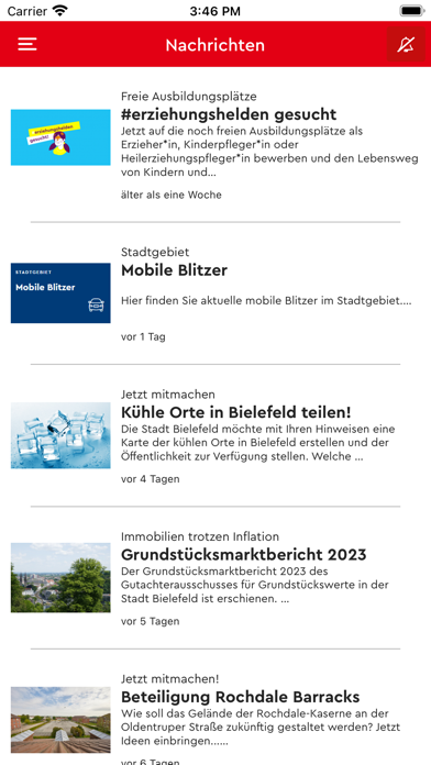 Bielefeld Bürgerservice Screenshot
