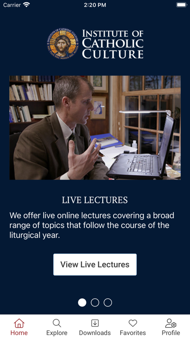 Institute of Catholic Culture Screenshot