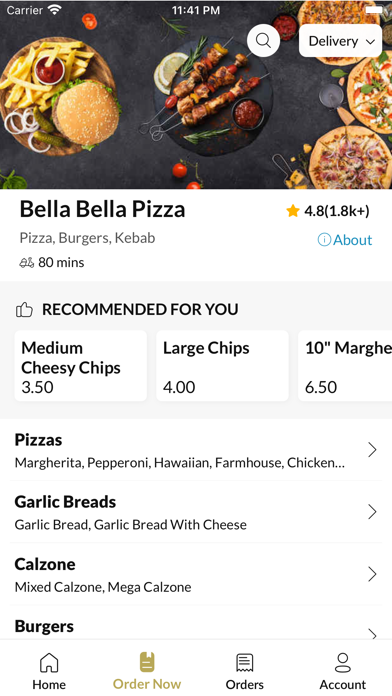 Bella Bella Pizza Screenshot