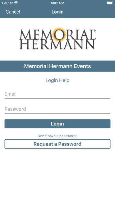 Memorial Hermann Events Screenshot
