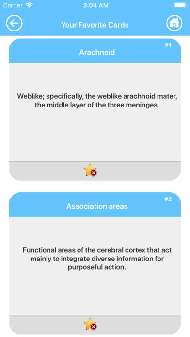 Nervous System Study Cards Screenshot