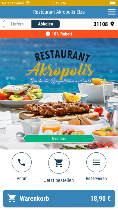 Restaurant Akropolis Elze Screenshot