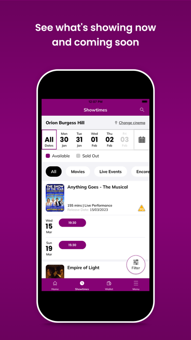 Orion Cinemas UK Screenshot