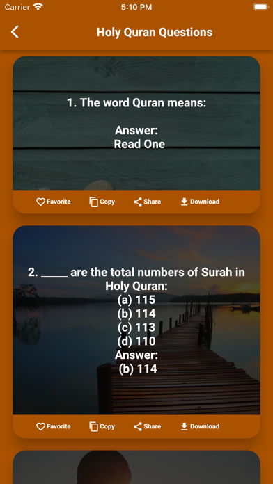 Islamic General Knowledge Screenshot