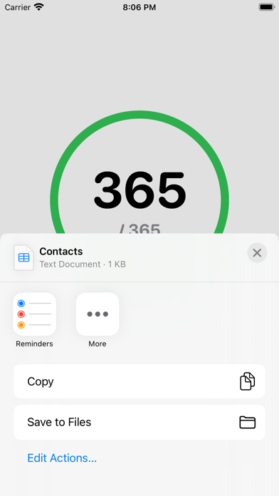 Export Contacts to CSV Screenshot