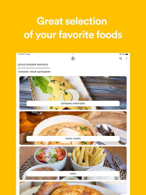 Lola's Chicken Cafe iPad screenshot 2 - Food & Drink app