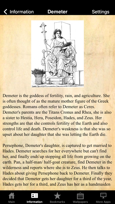 Greek Gods Pocket Reference Screenshot
