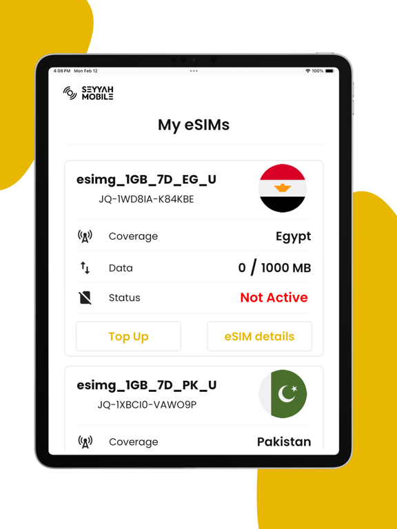 Seyyah eSIM for Tourists iPad screenshot 4 - Travel app