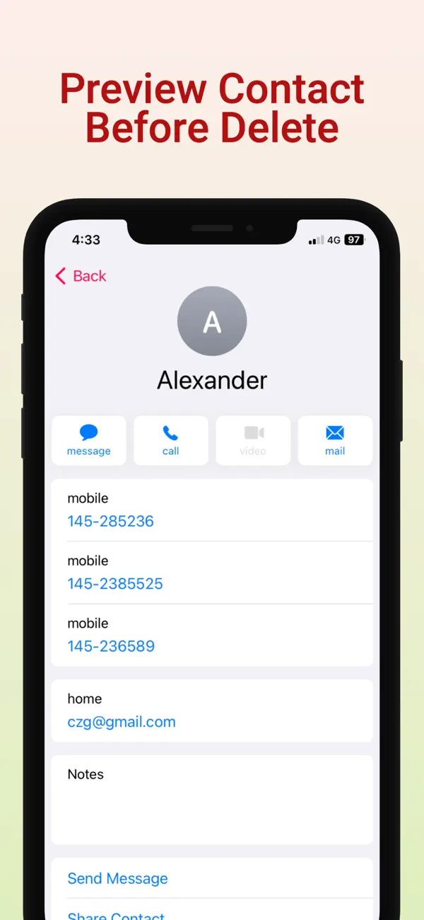 #2. delete multiple contacts + (iOS) Által: Sounak Sarkar