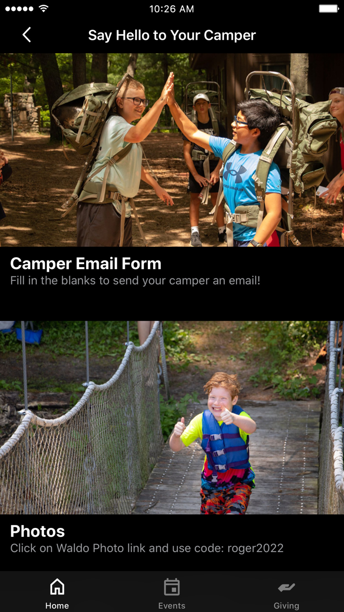 Camp Roger and Camp Scottie