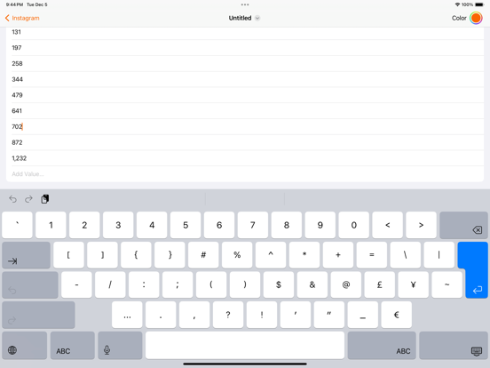 ASCII Charts iPad app afbeelding 3