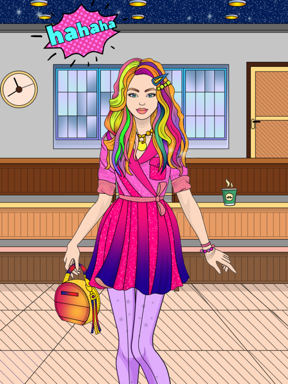 College Girl Coloring Dress Up