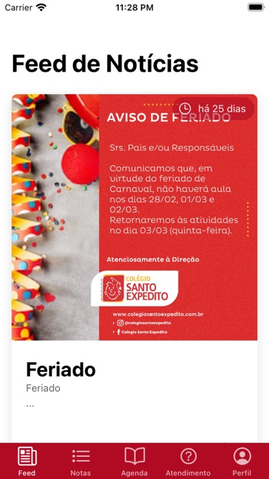Colégio Santo Expedito - Aluno Screenshot