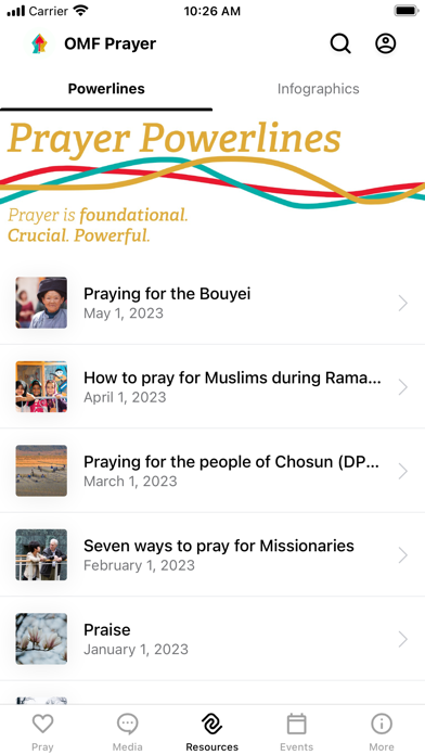 OMF Prayer Screenshot