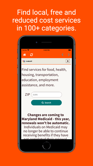 CAREAPP Howard County Screenshot