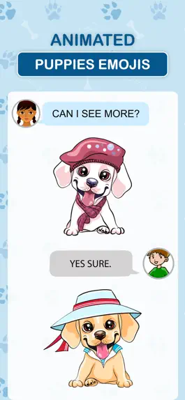 Game screenshot Animated Puppies Emojis hack