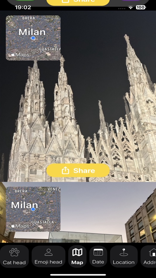 Overlay photos: map text emoji - 1.0 - (iOS)
