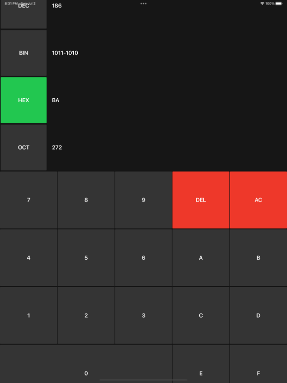 Screenshot #5 pour Binary Decimal Calculator Pro