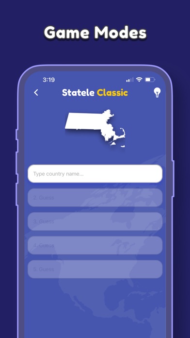 Statele : Worldle for USA Map Screenshot