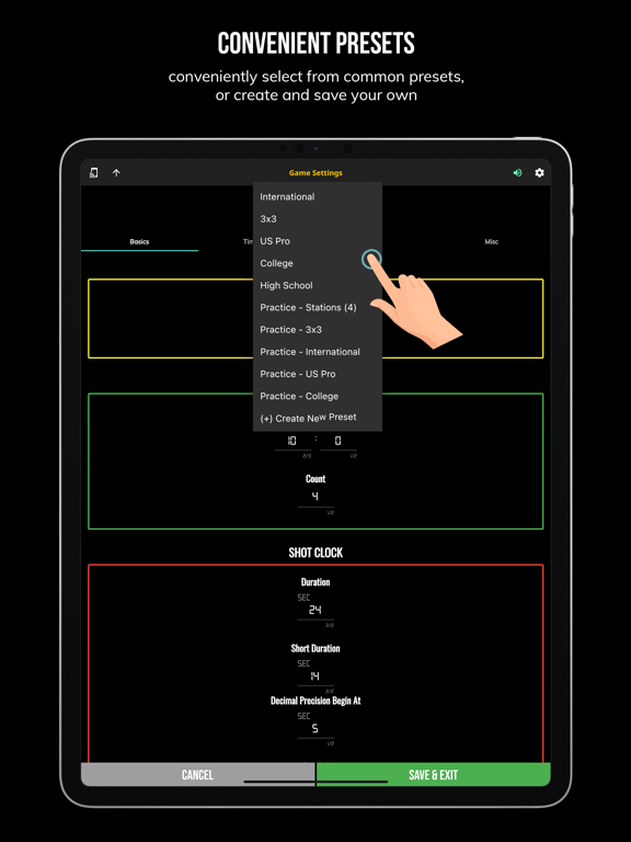 BT Basketball Controller iPad screenshot 8 - Sports app