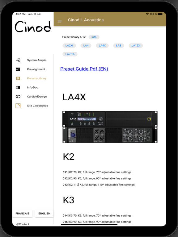 Screenshot #5 pour Cinod pour L.Acoustics