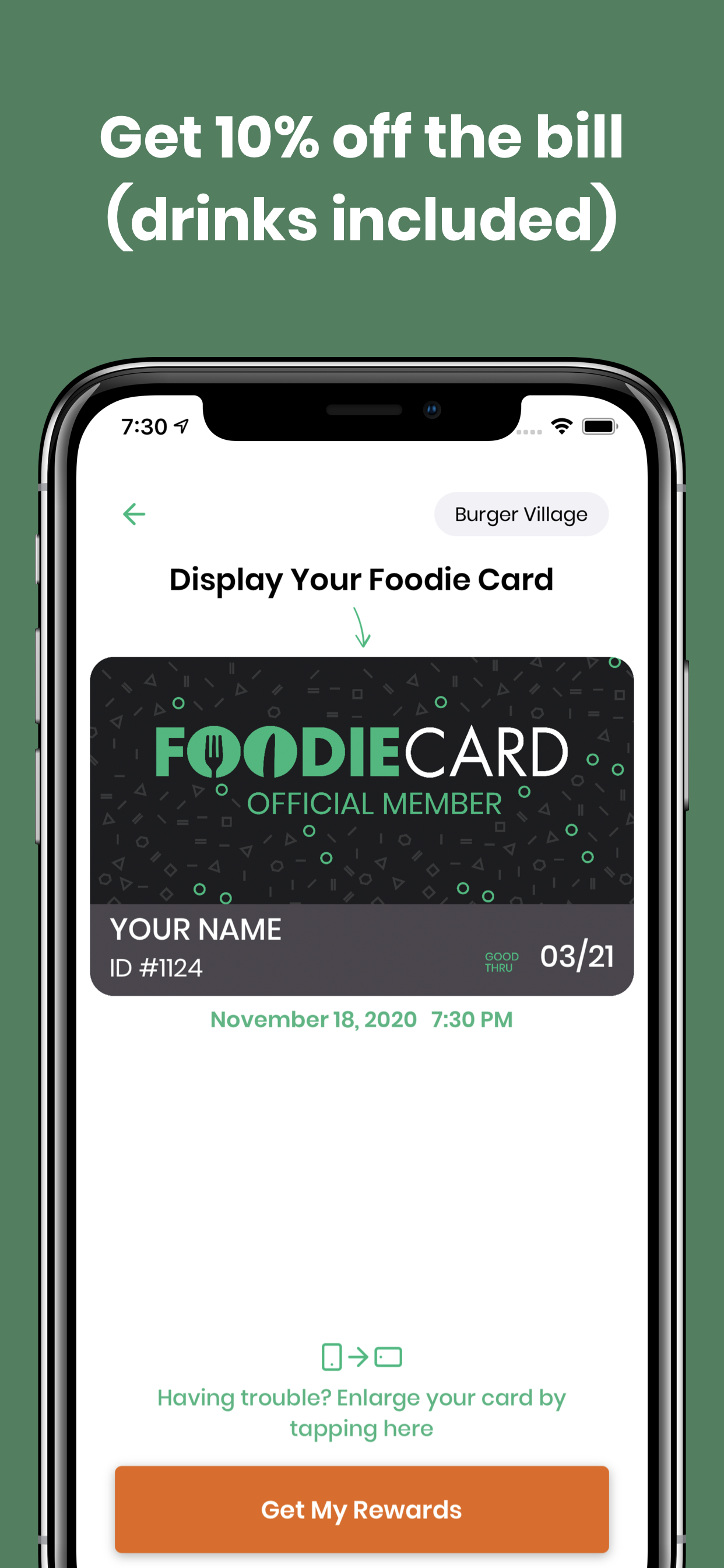 Foodie Card