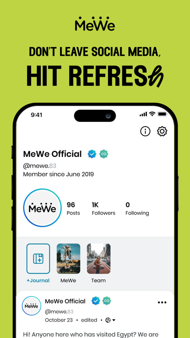 MeWe Network Screenshot