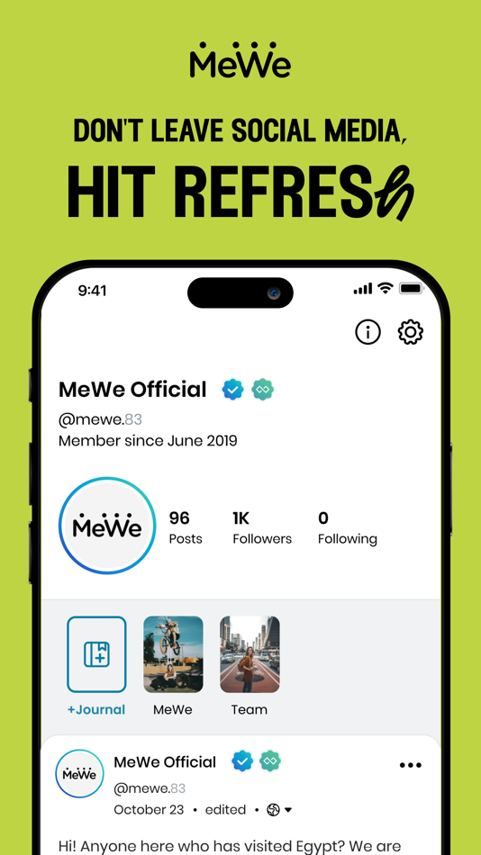MeWe Network - 2.20.19 - (iOS)