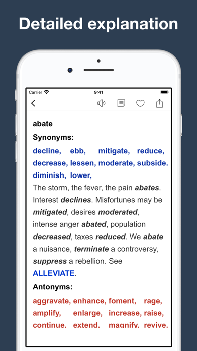 Explanatory Thesaurus Screenshot