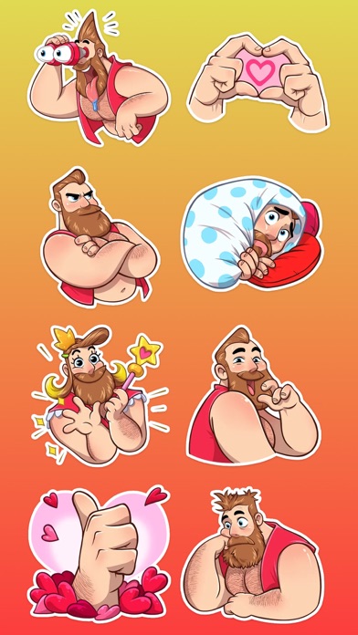 Big Bearded Man Stickers Screenshot