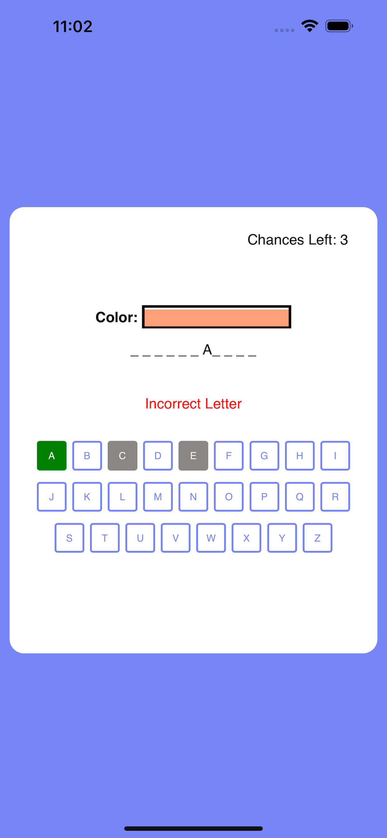 Color Quiz Puzzle Game