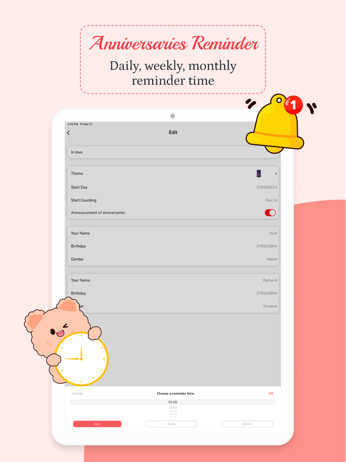 Couple App Count Days in Love
