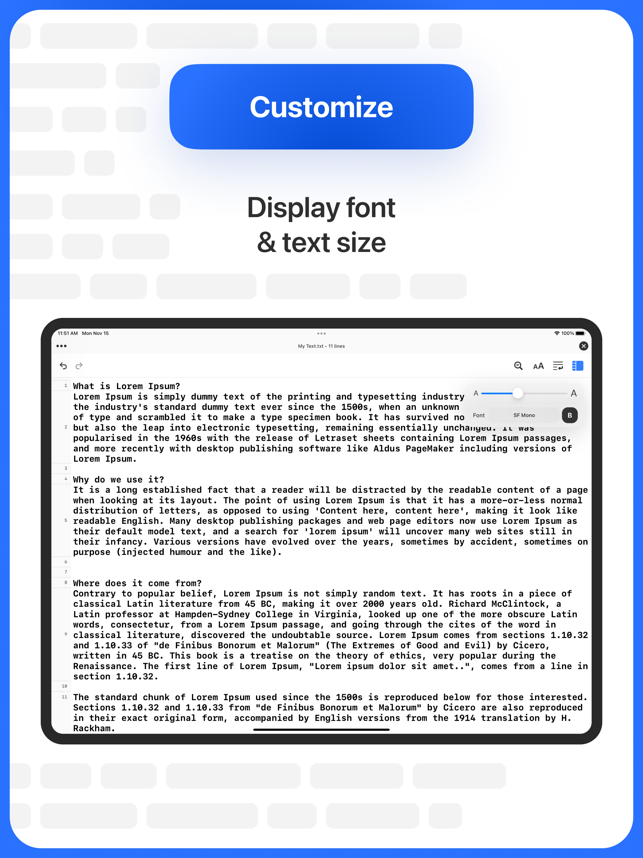‎Text Editor. Screenshot